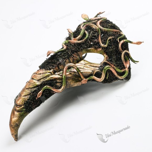 Medusa Snake Plague Dr. Long Nose Party Masquerade Mask - Picture 1 of 4